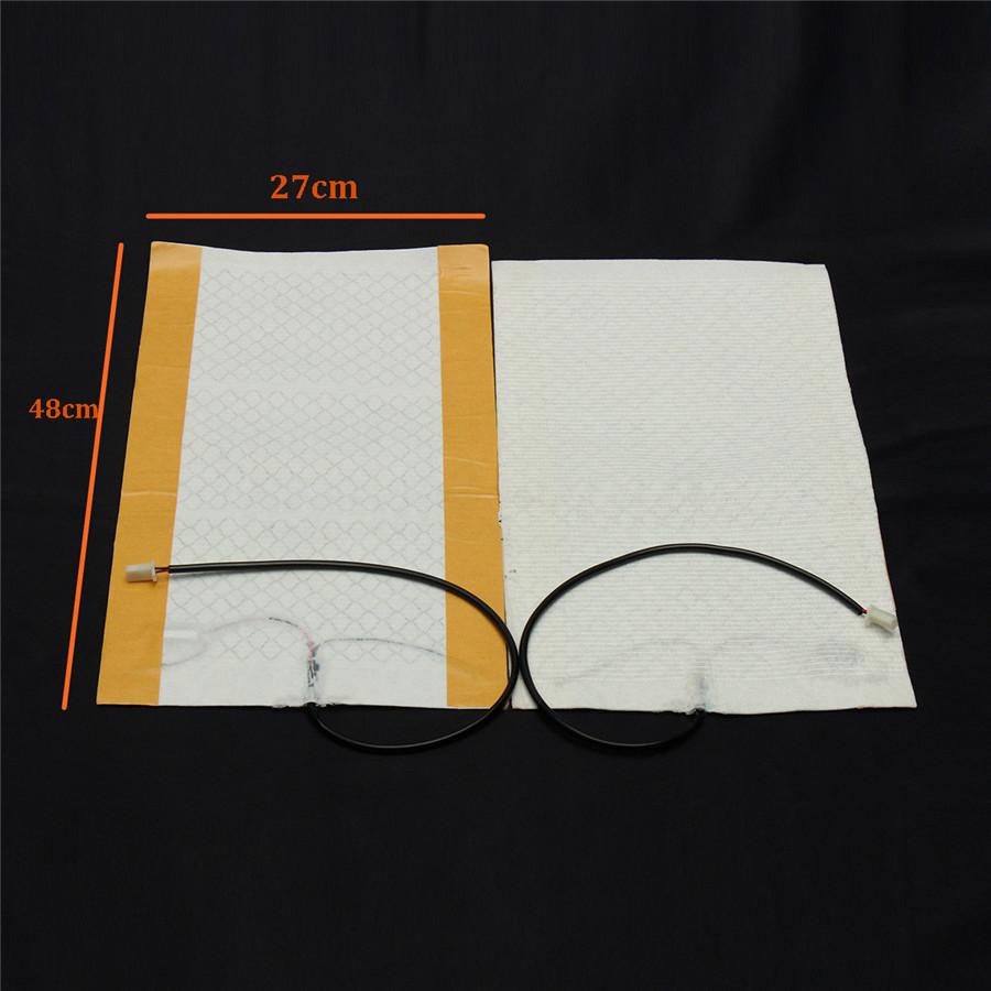 Универсальные 2 шт. 48×27 см Автомобильные сиденья из углеволокна с подогревом, греющая накладка 12 В