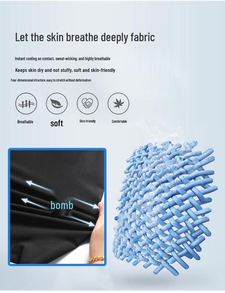 Мужские спортивные шорты-капри больших размеров из быстросохнущего ледяного шелка с принтом молнии