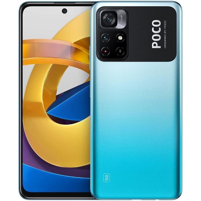 Xiaomi Poco M4 Pro 4+64Go Bleu Smartphone 5G NFC Triple Caméra 50MP 6.6 Pouces FHD + DotDisplay
