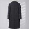 Men's Woolen Wool Coat, Removable Down Lining, Long Double-breasted Double-sided Woolen Coat, Over-the-knee Coat for Men