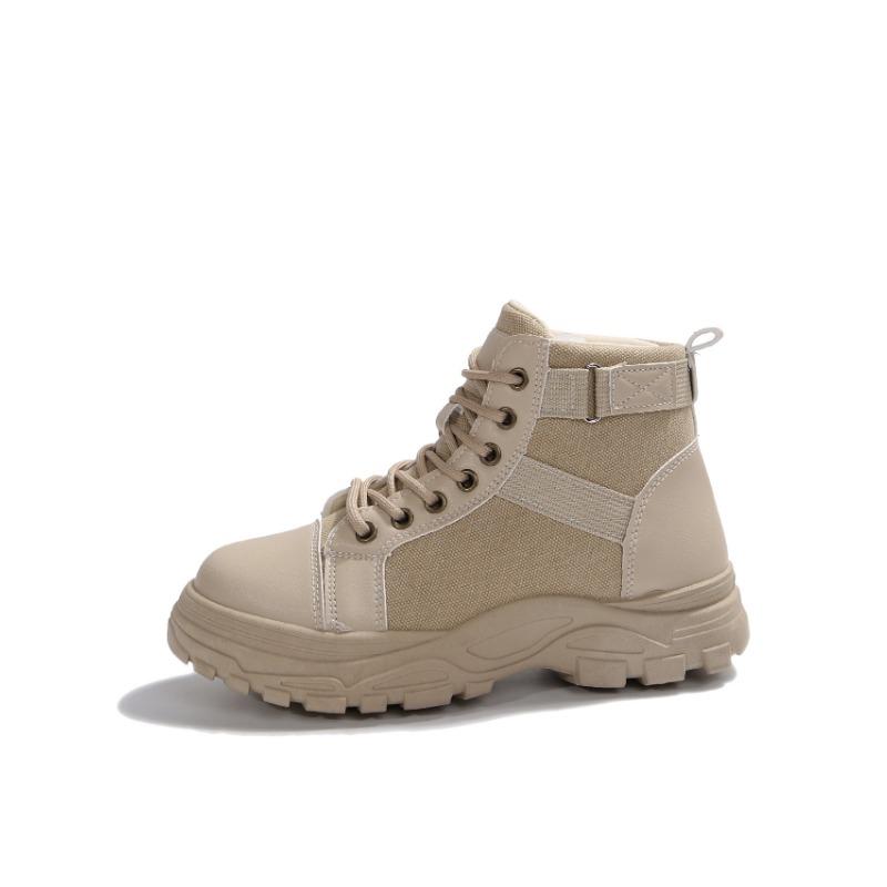 New Large Size Women's Shoes Martin Boots Women's New Winter Platform Student Versatile High Top
