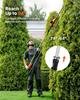 VEVOR Cordless Pole Hedge Trimmer, 20V Electric Bush Trimmer Kit with 457.2 mm Double-Edged Steel Blade
