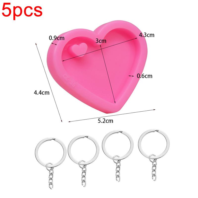 Силиконовая форма в виде бабочки, сердечко, лапка, брелок, подвеска, формы с 2 кольцами для ключей для украшения торта из шоколадных конфет своими руками