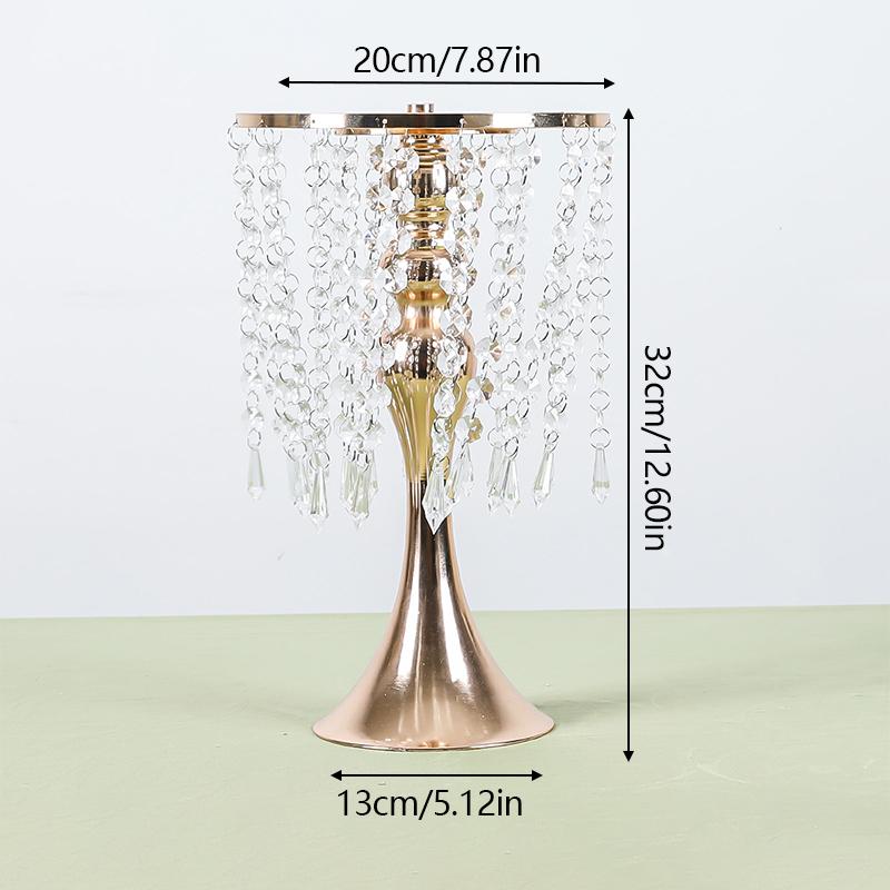 Подсвечник из золотистого кристалла, украшение для свадебного стола, центральные элементы, канделябр, подсвечник, ваза для цветов, домашний декор