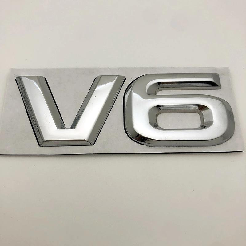 3D Металлический Логотип Буква V6 V8 Крыло Крыло Крыла Крышки Багажника Значок Наклейка Наклейки На Кузов Стайлинг Для Аксессуаров Toyota Highlander