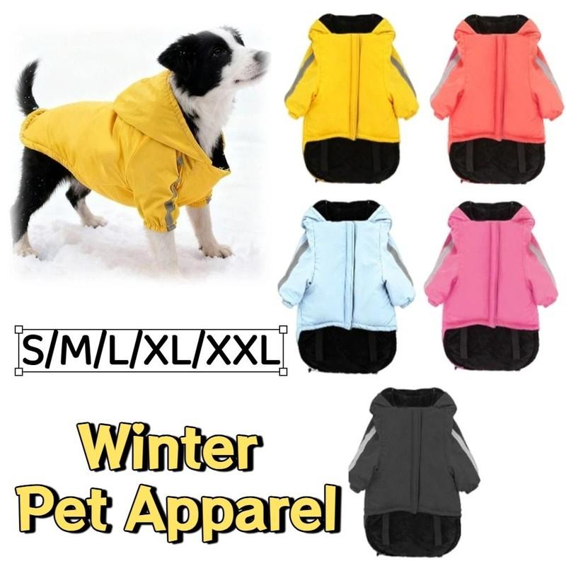 Pet Costume Windproof Fleece Dog Clothes Warm Waterproof Dog Hooded Coat Comfortable Thicken Pet Sweatshirt Autumn Winter