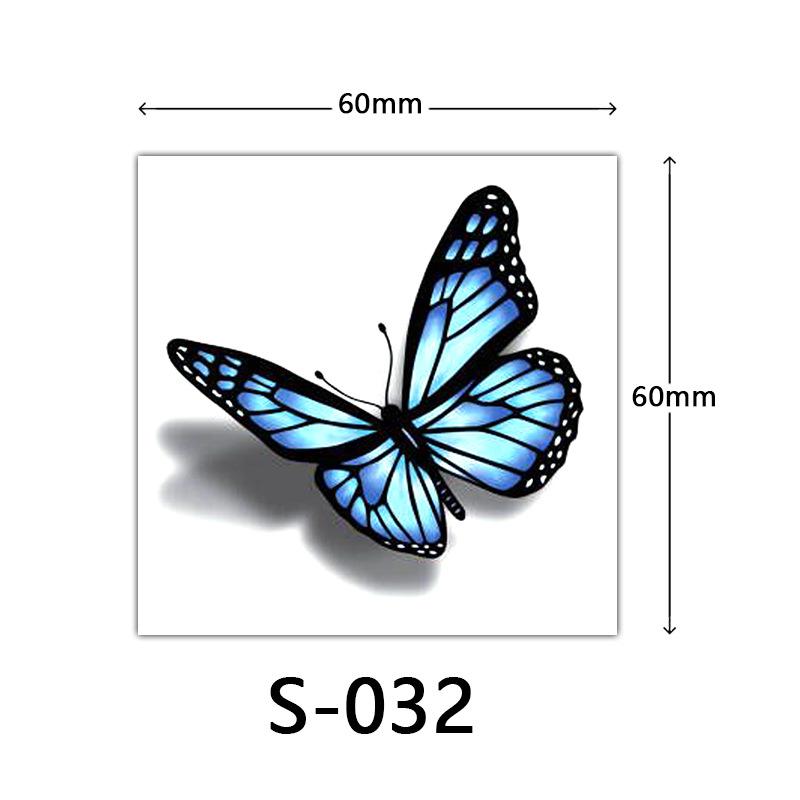 Маленькая наклейка-тату с цветком женская 3D цветная наклейка-тату роза лотос бабочка цветок тату