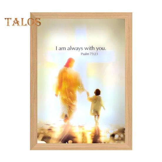 Иисус лампа светодиодная рамка Христос свет мягкий свет затемняемая картина Иисус ночник освещенный церковный светильник декор