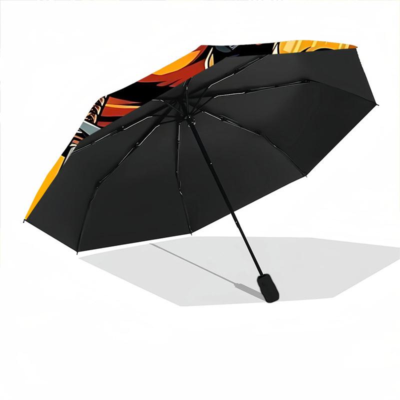 1PC Print Personality Umbrella, Featuring Automatic Folding, And Shielding. This Sturdy And Durable Umbrella with Eight Ribs Is Convenient for Outdoor