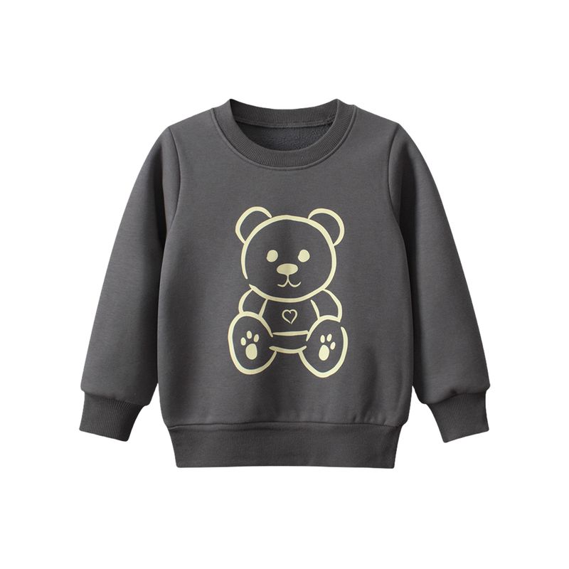 27Kids Children's Clothing Autumn and Winter Fleece Sweatshirt for Boys, Bear Pullover, Baby Fleece Top