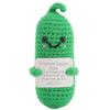 Cucumber Crochet Doll Emotional Support Inspirational Cute Cucumber Handmade Wool Yarn Knitting