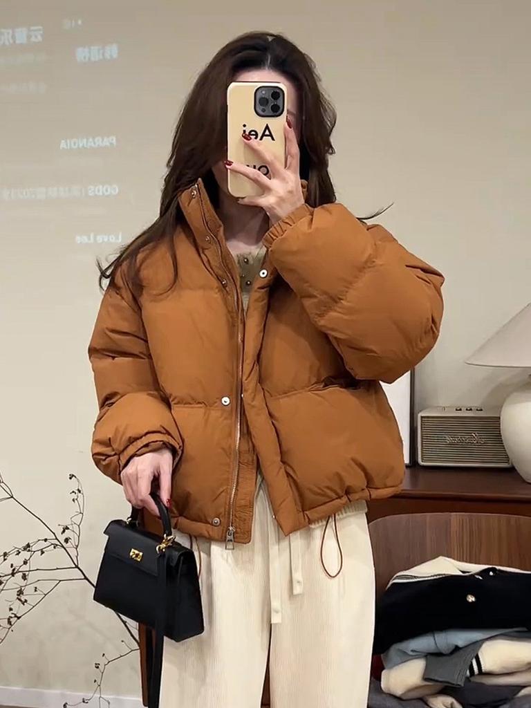 Пуховик женский зимний новый 2024 корейская версия белого утиного пуха куртка супер красивое маленькое утолщенное модное пальто