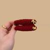 Red Woolen Pony Logo Alligator Clip Elegant Side Hair Clip High-end Bangs Clip Women Daily Hair Accessories