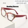 Reading Glasses Spring Hinge Classic Print Flower Frame Men and Women HD Reader Eyeglasses Diopter +1.0+2.0+3.0+4.0 Óculos