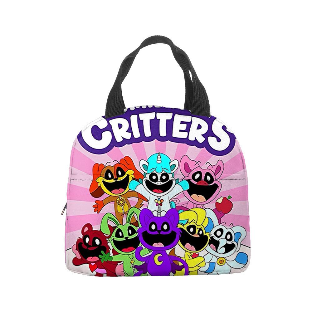 Anime Cartoon Handbag Student Lunch Bag Grades 1-6 Picnic Bag Printed Thermal Insulation Bag Meal Bag