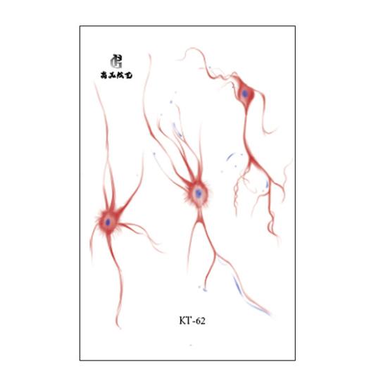 Временные татуировки-наклейки на Хэллоуин с красным узором, легко наносимые поддельные татуировки, водонепроницаемые украшения для вечеринок