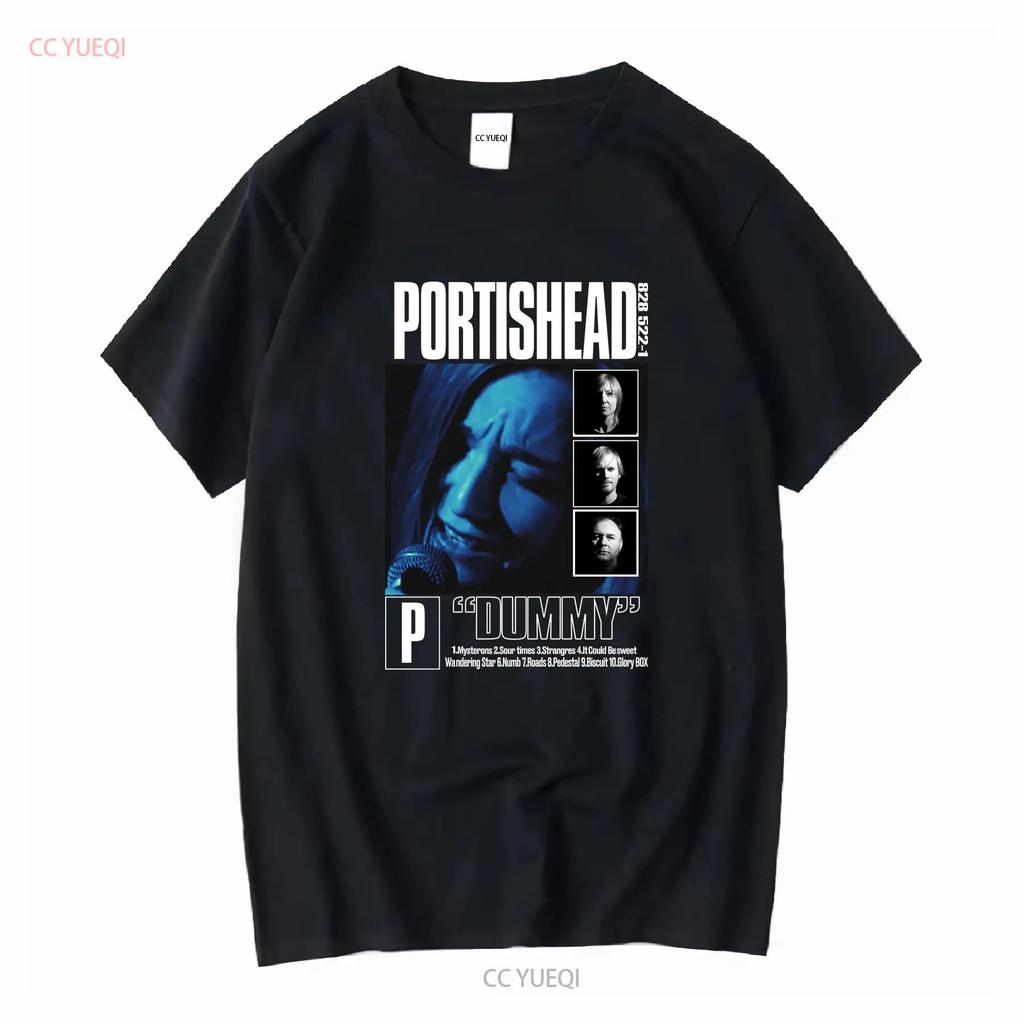 Portishead Dummy Винтажная футболка 90-х Рок Трип-хоп Группа с длинным или коротким рукавом винтажная Стирка Повседневная Слегка удобная