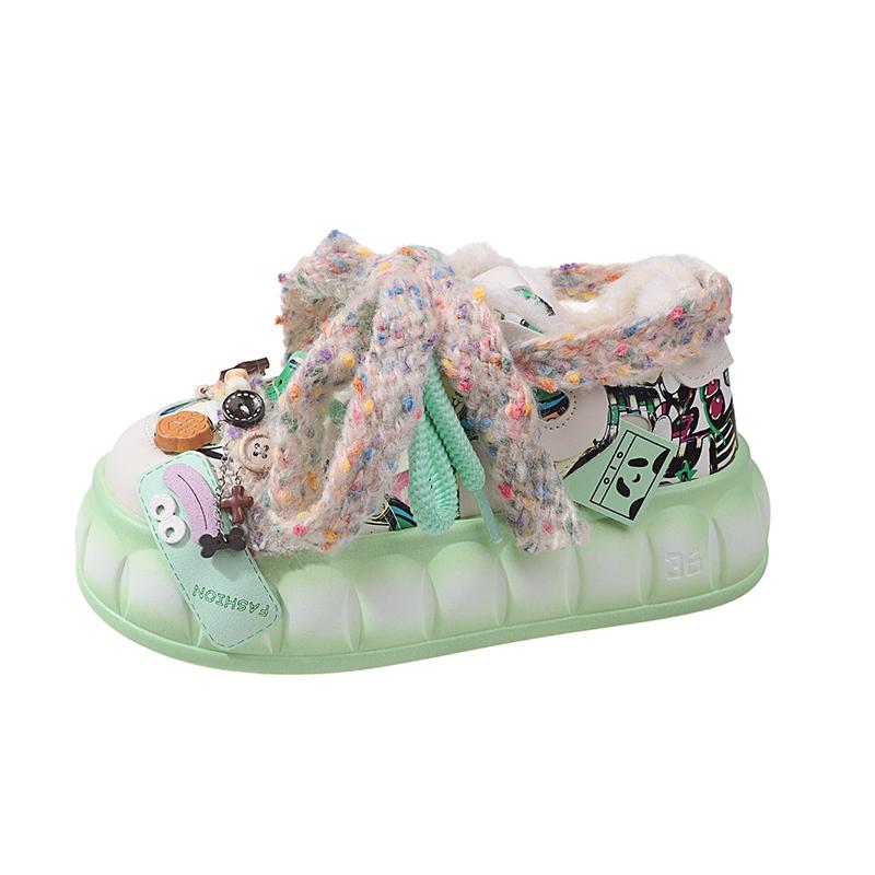 Модные женские спортивные туфли Kawaii, удобные, модные, зимние, повседневные, дизайнерские, на платформе, женские, спортивные, дышащие, для скейтбординга