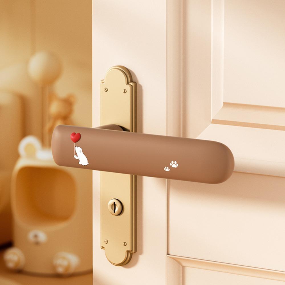 Silicone Door Knob Cover Cartoon Protective Pad Portable Door Handle Cover for Home