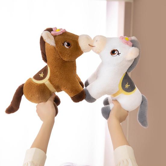 2026 год Лошади Плюшевая игрушка кукла Благоприятное значение Настольное украшение Талисман удачи кукла Красочная лошадь плюшевая