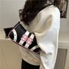 Сумка на плечо Y2K с принтом цифр 96, Ретро спортивная сумка-хобо в полоску, Повседневная сумка под мышку с заклепками для стритвира и на каждый день
