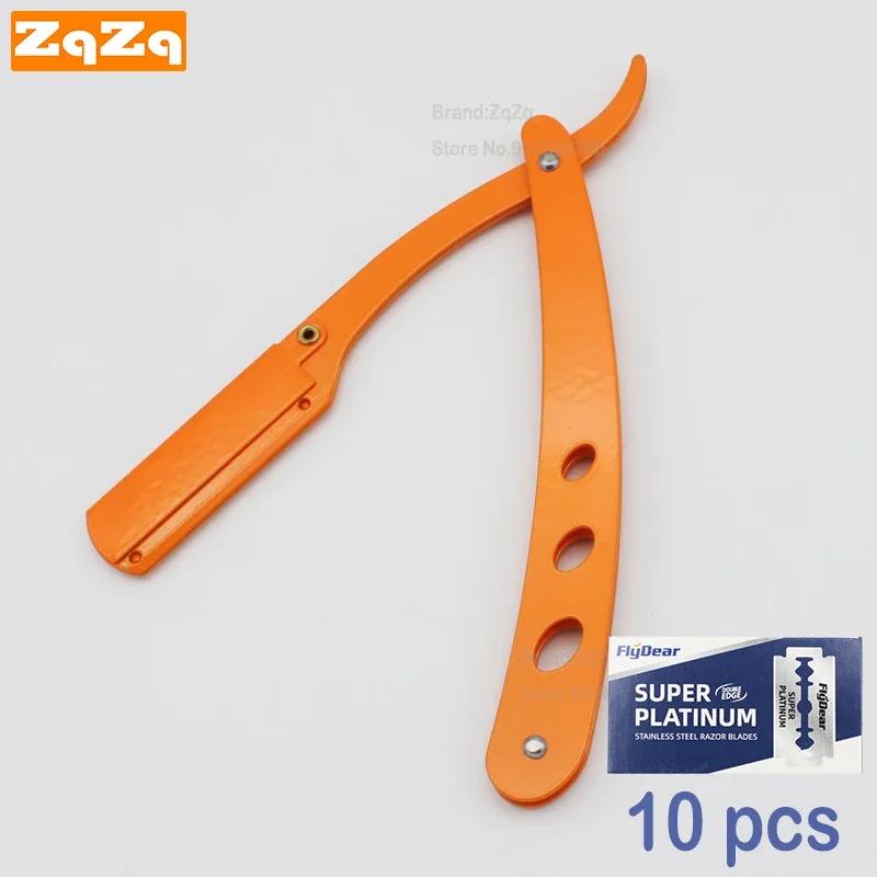 ZqZq 10 Shaving Blades Or Straight Edge Razor Haircut Beard Eyebrow Shaving Tool Manual Depilation Razor Hairdresser Trimming