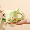 High-Value Rabbit Ceramic Cup With Lid Household Cute Couple Water Cup Creative Gift Souvenir