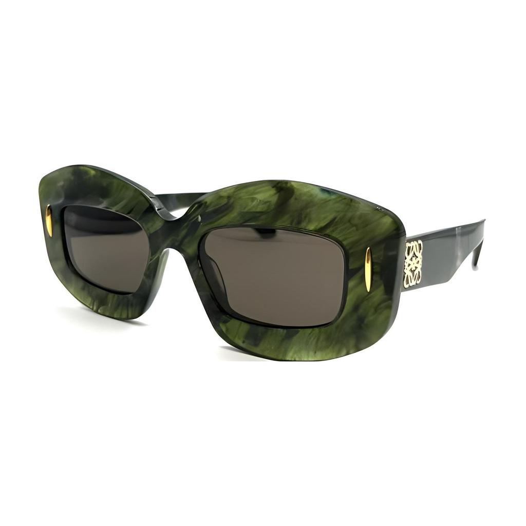 Loewe Logo Acetate Irregular Frame Sunglasses Women sunglasses Green LW40114I96E