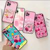 Аниме K-Kirby Милый чехол для телефона для iPhone 16 15 17 13 14 12 11 Pro Max Plus Черный корпус