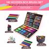 150/180 Pcs Drawing Art Set Painting Pen Colour Pencils with Wooden Case Wooden Art Painting Exclusive Set