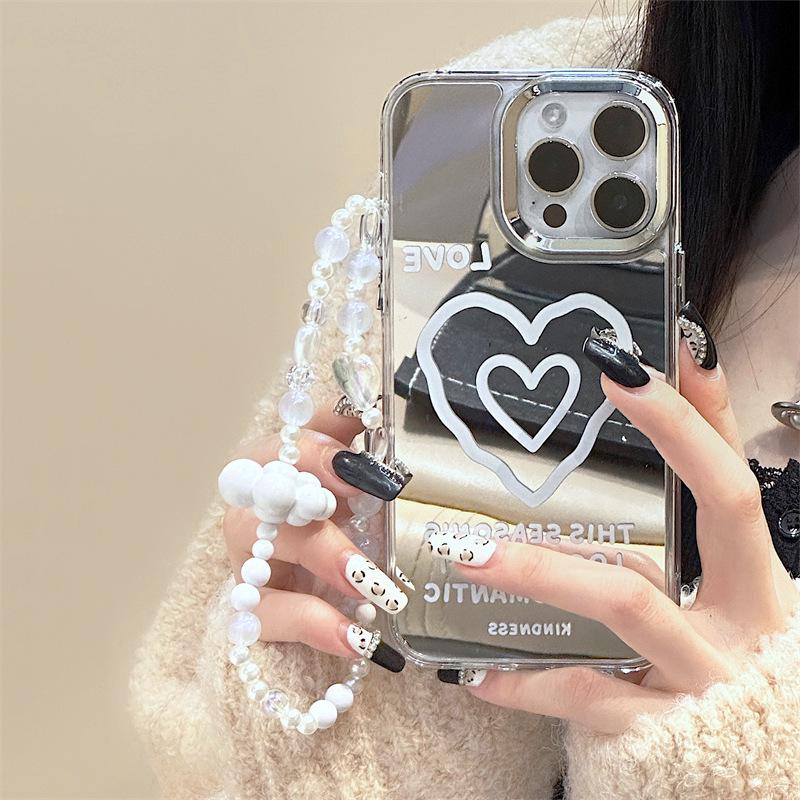 Чехол Ins-Style для iPhone 16 Pro: Love 13 Зеркало 3-в-1, подходит для iPhone 15/14 Pro