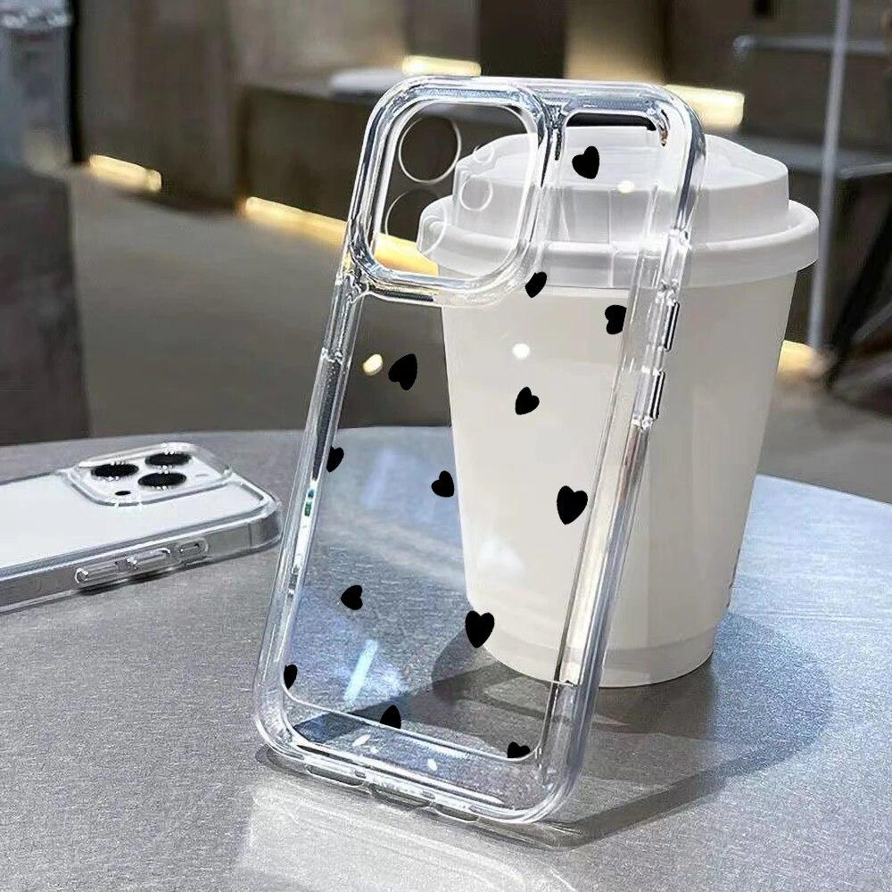 Soft Clear Phone Case For iPhone 11 Case iPhone 13 14 15 Pro Max 12 XS Max XR X 7 8 15 Plus SE 2020 SE3 Shockproof Flower Cover