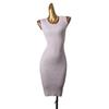 Export Crescent Collar Vest Skirt Fashion Wind Thread Light Pink Silm Bodycon Dress Original Order Knitting Dress