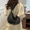 Space Cotton Shoulder Bag Fashion Hobo Crossbody Bags Lattice Pattern All-match Large Capacity Handbags for Women Commuting