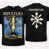 Унисекс рубашка Хлопок Оверсайз Большой размер Винтаж 1993 Do Sepultura Chaos A.d. Трэш Грув