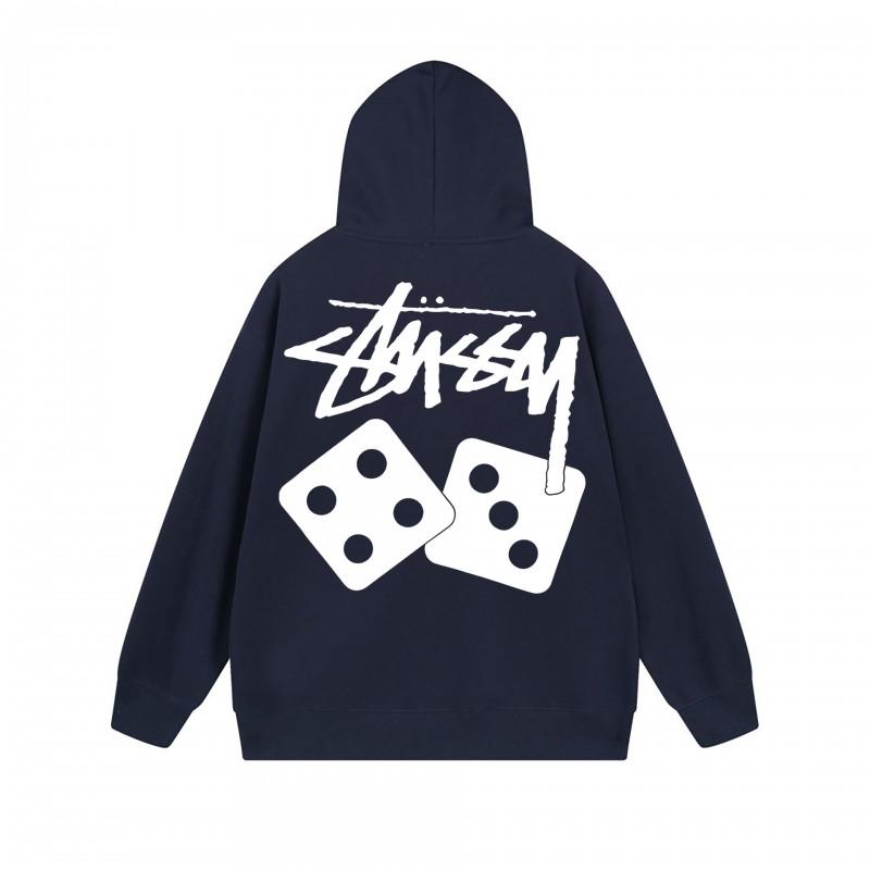 Mens Hooded Zip-Up Sweatshirt With Letter Print Loose Fit Cotton Pullover Winter Daily Wear