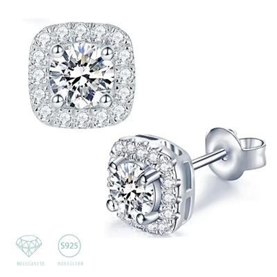 Серьги-гвоздики из стерлингового серебра 1-2 карата S925 с муассанитом в стиле хип-хоп, рок, пара, для мужчин и женщин, подарок на день рождения на годовщину