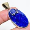 Подвеска из чистого серебра 925 пробы с натуральным лазуритом ручной работы 2 дюйма R1P96