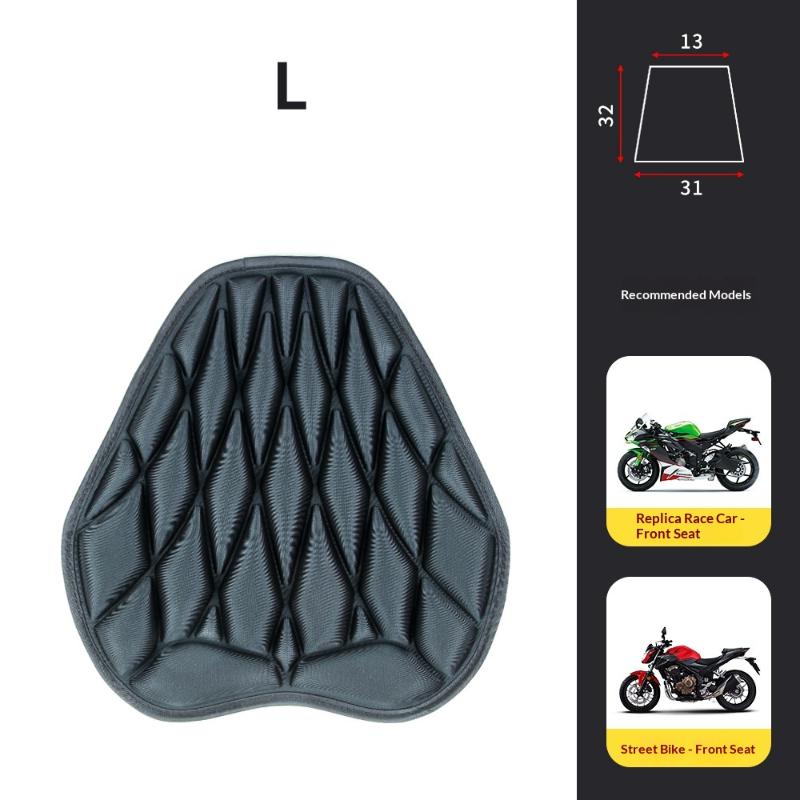 Air Cushion Motorcycle Seat Pad 3D Ergonomic Shock Absorption Extra Thick Soft Support for Long Rides