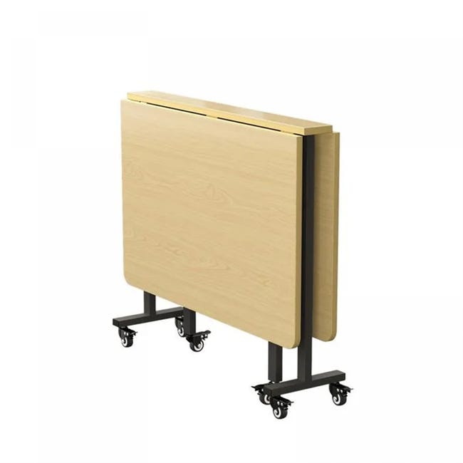 Folding Table 120x80 cm – Modern, Compact and Practical Design with Removable Wheels