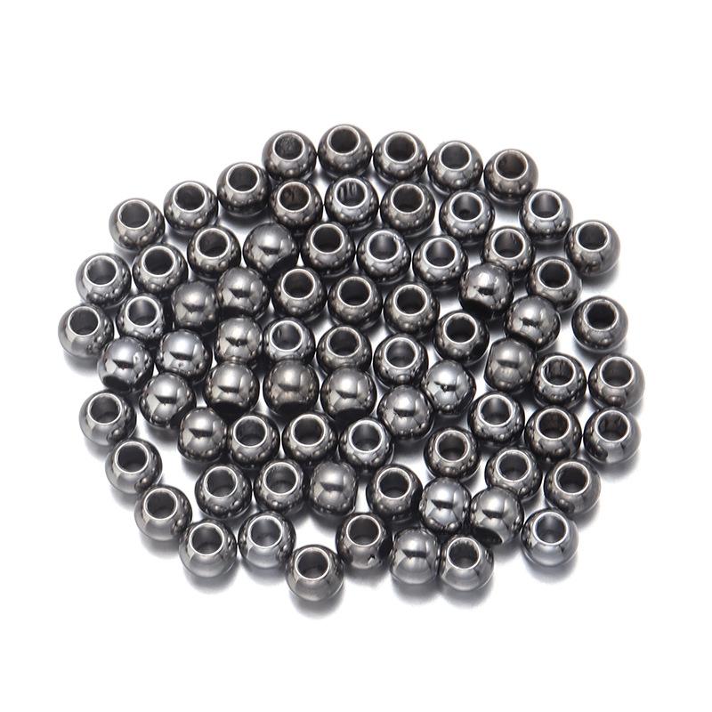 CCB Electroplated Barrel Beads - Multi-Style Gold & Silver Large-Hole Spacer Beads for DIY Bracelets