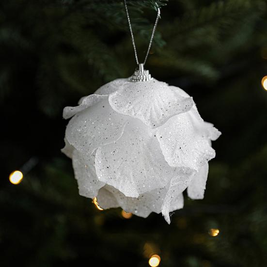 8 см Белый Пенопластовый Рождественский Шар Орнамент Снежное Праздничное Украшение Легкий Блестящий Подвесной Кулон на Елку для Дома Новый Год