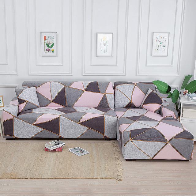 Elastic Sofa Covers for Living Room Stretch Slipcovers Sectional Couch Cover L Shape Corner Armchair Cover 1 /2 /3 /4 Seater 1pc