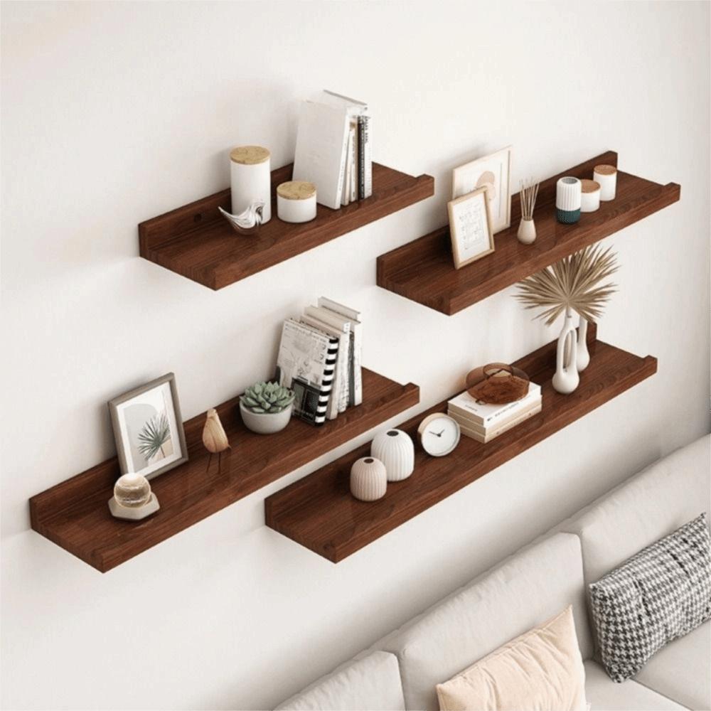 Decorative Wall Mounted Storage Rack Space Saving Bookshelf Organizer Bathroom
