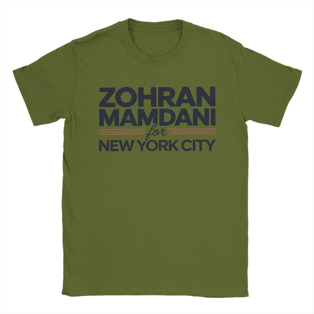 Hipster Zohran Mamdani T-Shirt for Men Crewneck Cotton T Shirts Short Sleeve Tee Shirt 4XL 5XL Clothing
