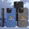 Роскошный материал замша из овчины Для чехла телефона Porsche Для iPhone 16 15 13 14 12 Pro Max Mini 8 XR XS 16 Plus 15Pro MAX Стикер