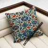 For Turkish Watercolor Painting Iznik Tile Floral Prints Throw Pillow Case Sham 45Cm Square Car Pillowcase Pad Cushion Cover