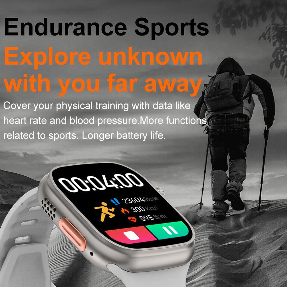 YurKem Ultra 8 умные часы IWO спортивные мужские Wowen GPS отслеживание движения умные часы с беспроводной зарядкой для IOS Android