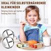 2-Pack Stainless Steel Suction Plate Baby Silicone Plate Set with 2 Forks & Spoons, BPA-Free Food-Grade Material | Dishwasher Safe | Easy to Clean