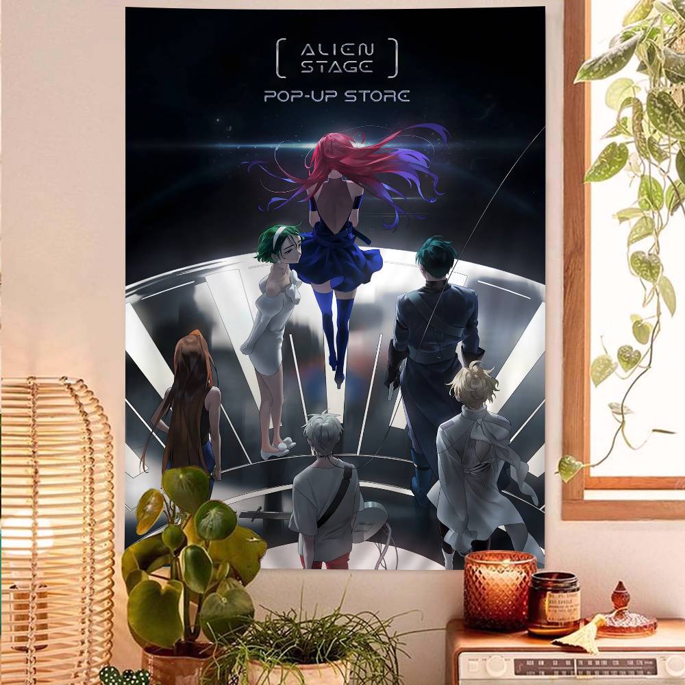 Anime pop aALIEN STAGE Colorful Tapestry Wall Hanging Bohemian Wall Tapestries Mandala Wall Art Decor